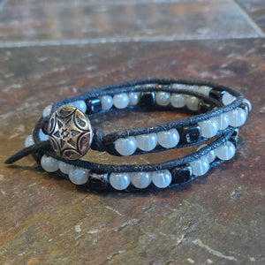 Double Wrap Leather Bracelet