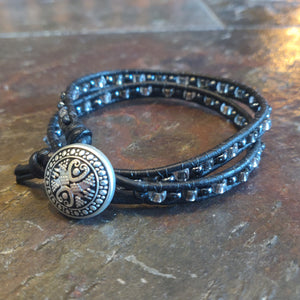 Double Wrap Leather Bracelet