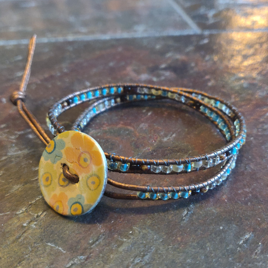 Double Wrap Leather Bracelet