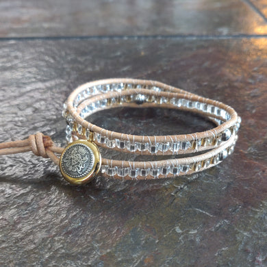 Double Wrap Leather Bracelet