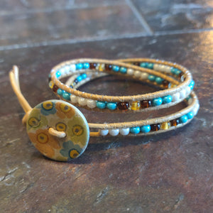 Double Wrap Leather Bracelet