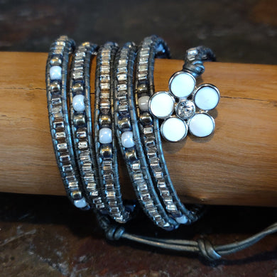 Five Wrap Leather Bracelet